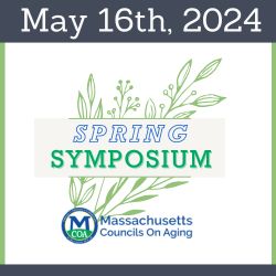 MCOA Spring Symposium graphic with hand drawn flowers in green