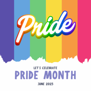 Pride month with pride colors