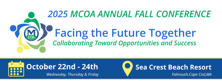 Conference graphic with the words facing the future together