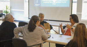 COA staff peer discussion over lunch